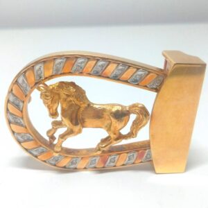 K18ベースPt900　バックル